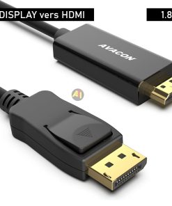 Câble Adaptateur DisplayPort vers HDMI UHD 4K  – Display Port (Mâle) vers HDMI (Mâle)
